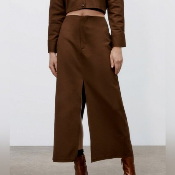 NWT ZARA Front and Back High Slit Pencil Skirt.  SZ XXL - Picture 2 of 4